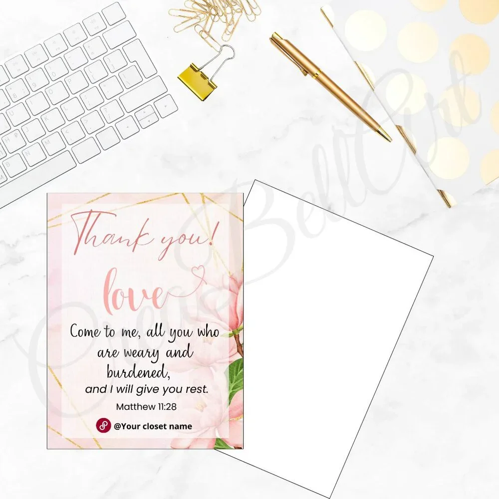 100 Pack Biblie Thank You Insert Cards - Small Business Thank You Card 4